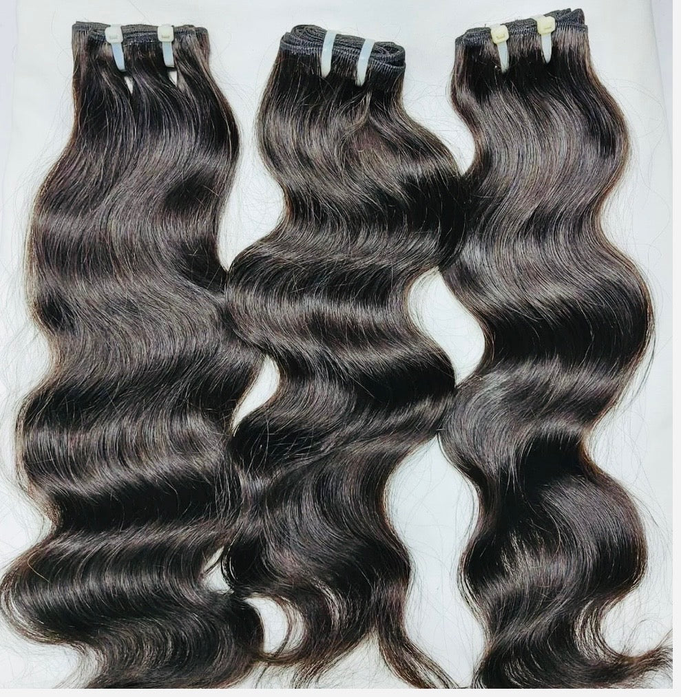 North Indian Raw Wavy Hair Bundles